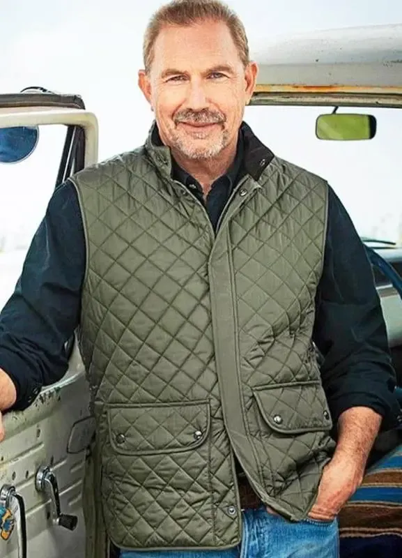 Yellowstone John Dutton Green Quilted Vest