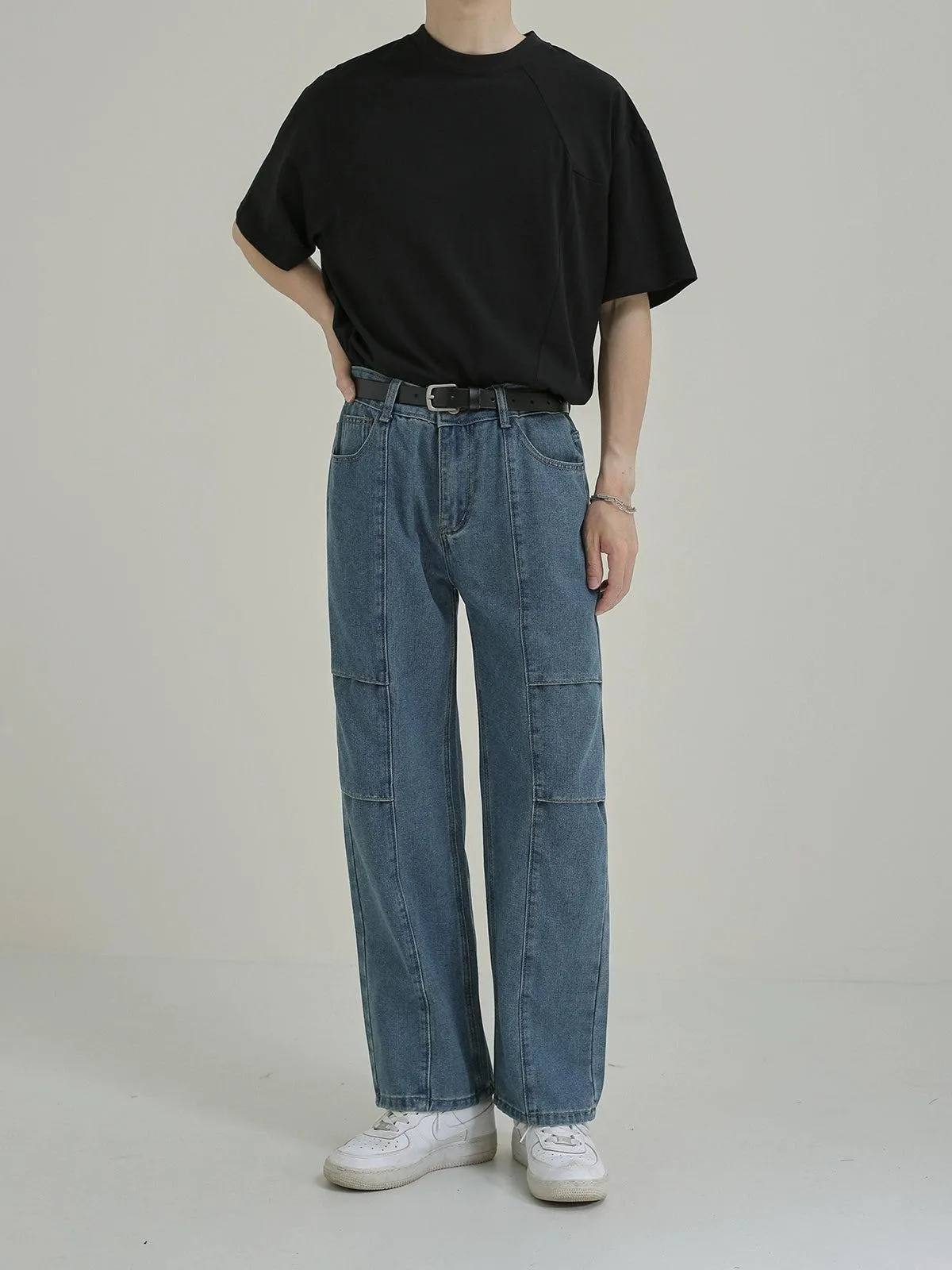 Zhou Straight Loose Washed Jeans