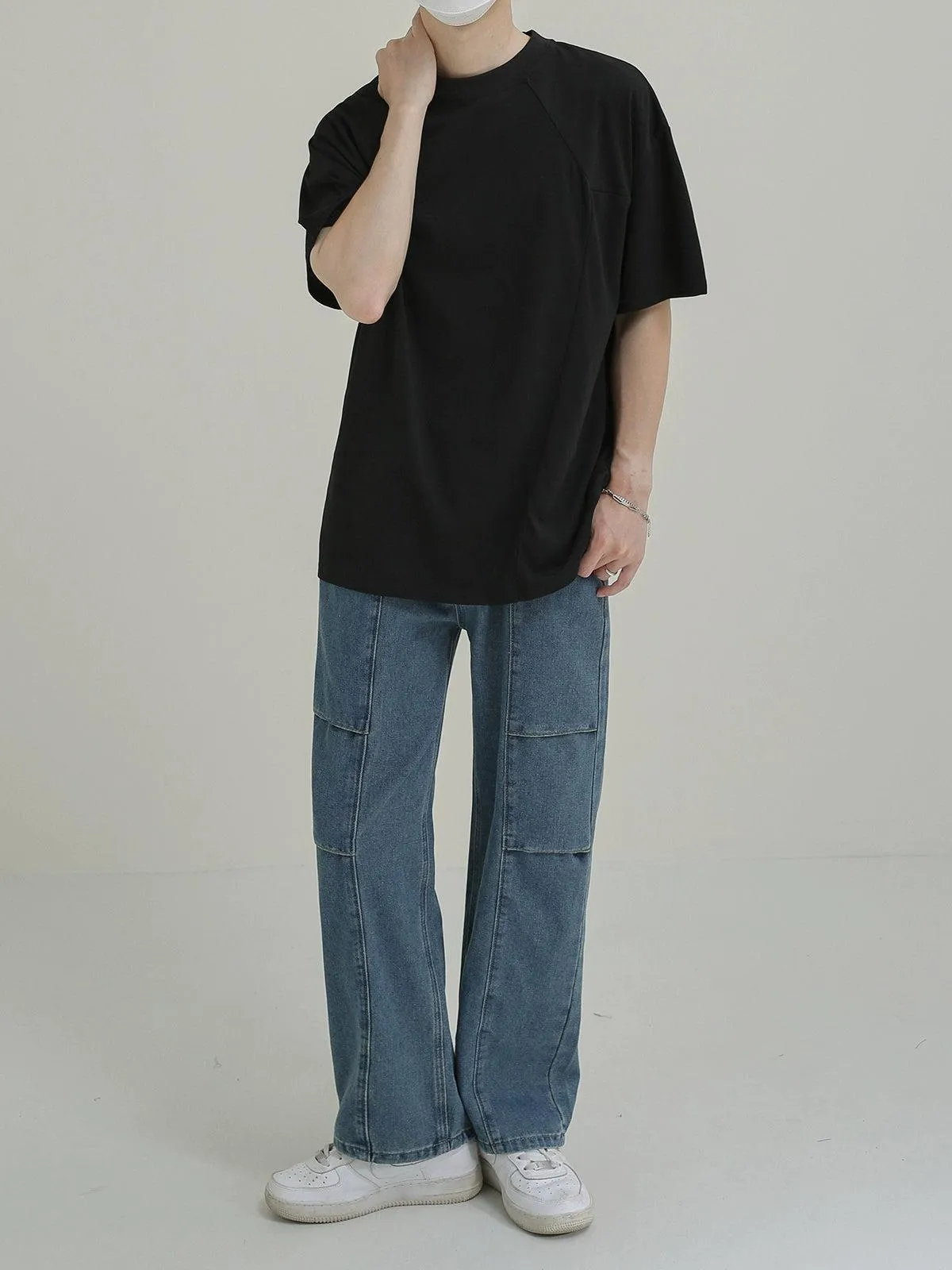 Zhou Straight Loose Washed Jeans