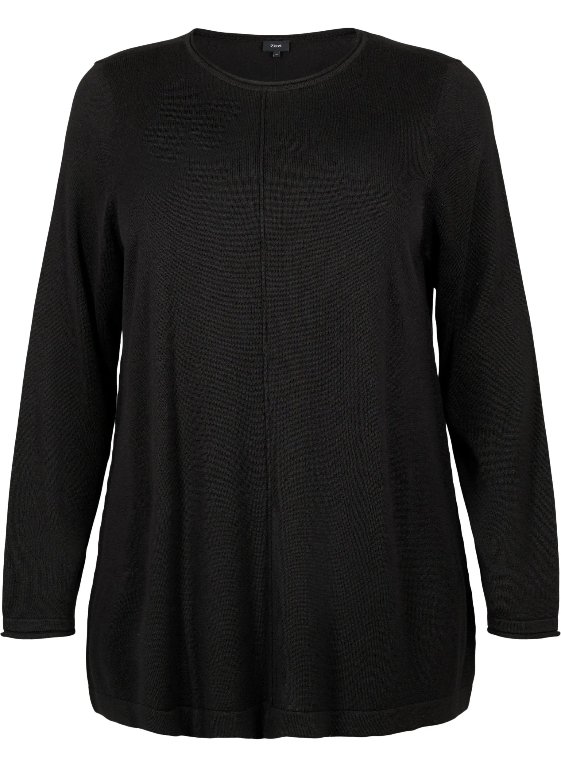 Zizzi Shape Knit Jumper in Black